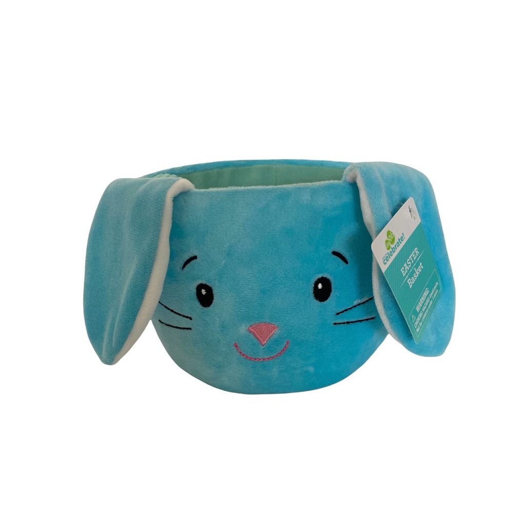 Blue Plush Bunny Rabbit Easter Basket Gift Basket DIY Centerpiece Craft